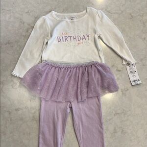 Carter's Birthday Girl Outfit with Lavender Tutu
